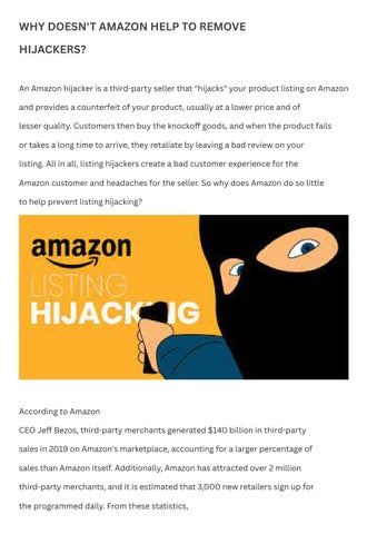 Why Doesnt Amazon Help To Remove Hijackers